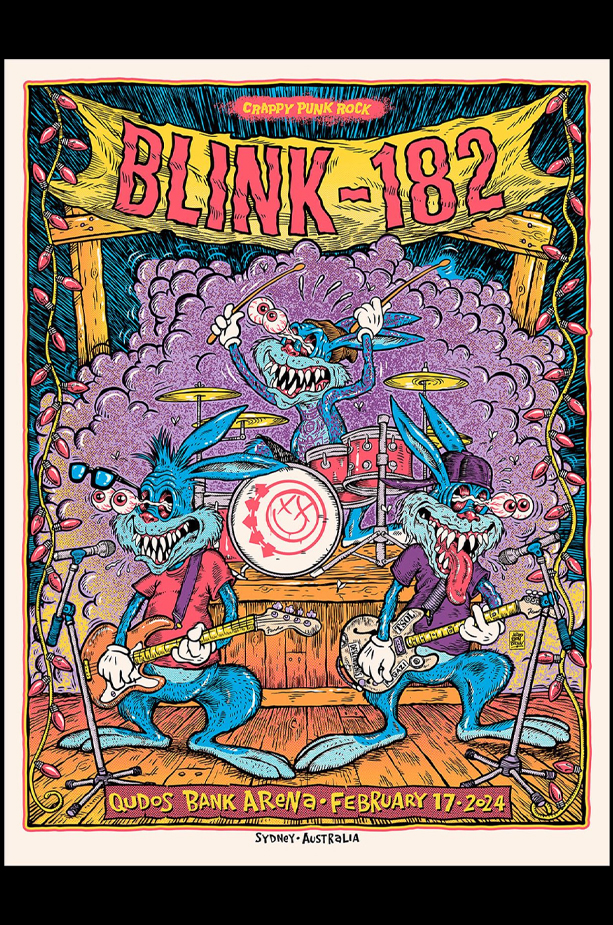 blink182 Sydney, Australia 2024 (Night 2) My Show Poster